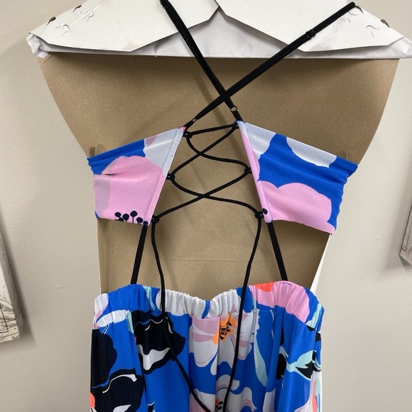 Express Floral Cutout Maxi Dress XS - Picture 2 of 14